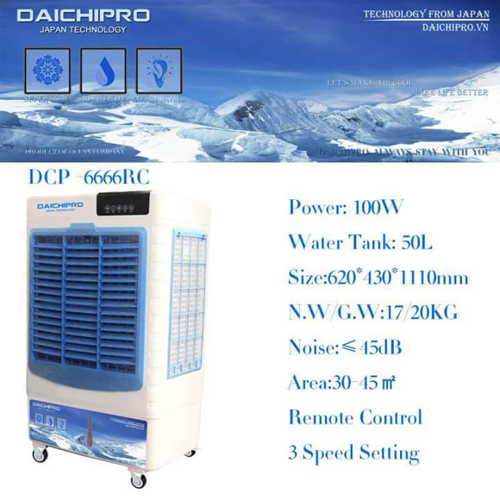 Máy làm mát không khí Daichipro DCP-6666RC