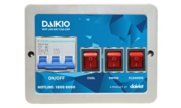 Máy làm mát không khí Daikio DK-18000TX/TL/TN có công tắc dung tiện ích