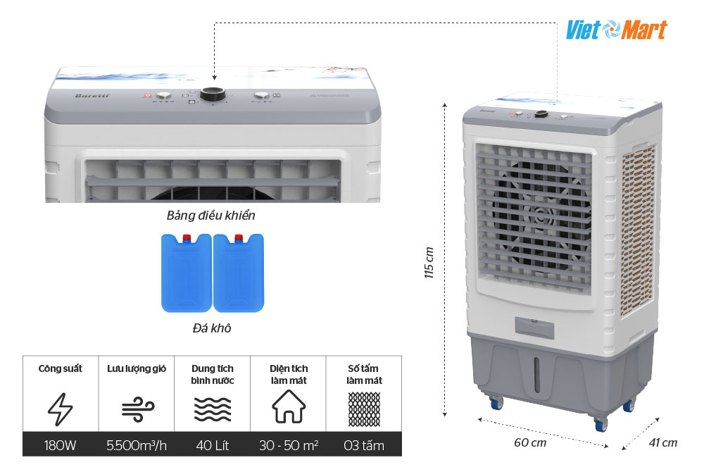Máy làm mát không khí Baretti DB760