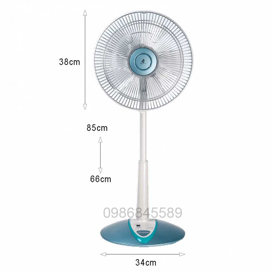 Quạt cây lửng panasonic f307khs-f307khb 9 Chiều Cao Điều Chỉnh Linh Hoạt 66 - 85 cm, Phù Hợp Nhiều Không Gian