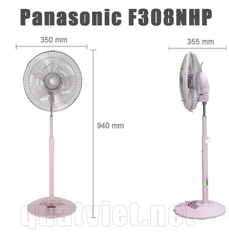 Kích cỡ quạt cây lửng Panasonic F-308NHP