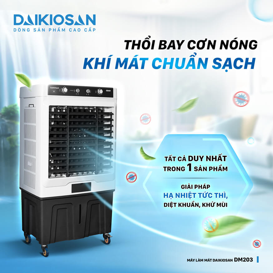 Phân tích công nghệ làm mát của Quạt điều hòa Daikiosan DM203