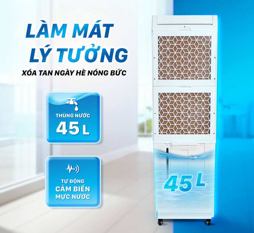 Máy làm mát Daikiosan làm mát lý tưởng cho không gian mở
