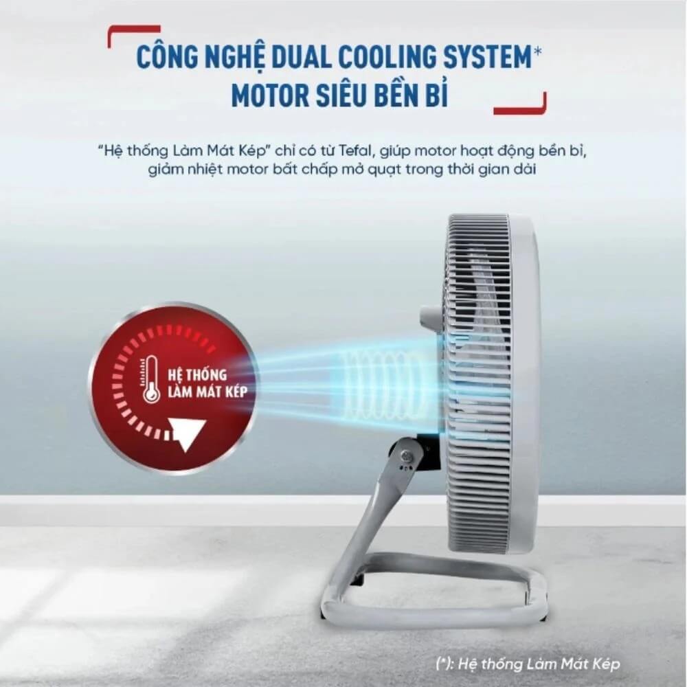 Quạt sàn Tefal VH686790 có công nghệ Dual Cooling System( làm mát kép )