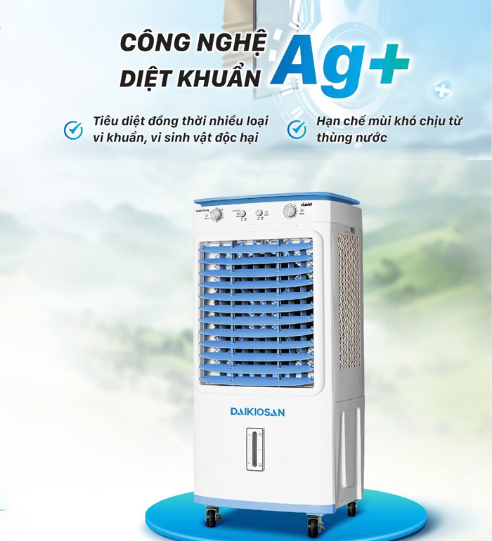 Công nghệ diệt khuẩn Ag+ loại bỏ bụi bẩn và vi khuẩn trong không khí,