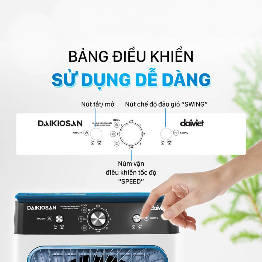 Bảng điều khiển cơ thân thiện, dễ sử dụng