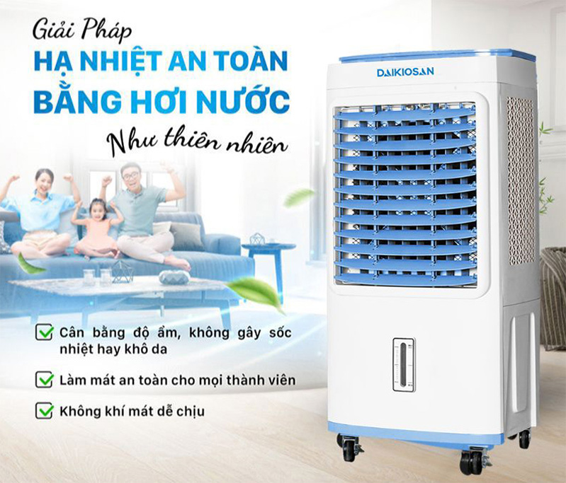 Quạt làm mát nhanh hiệu quả, có điều khiển từ xa