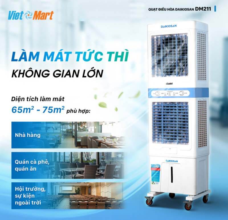 Quạt điều hòa Daikiosan DM211 2 tầng làm mát không gian rộng lớn