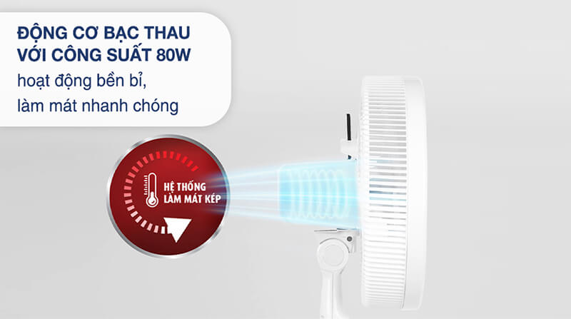 Động cơ bạc thau với công suất 80W