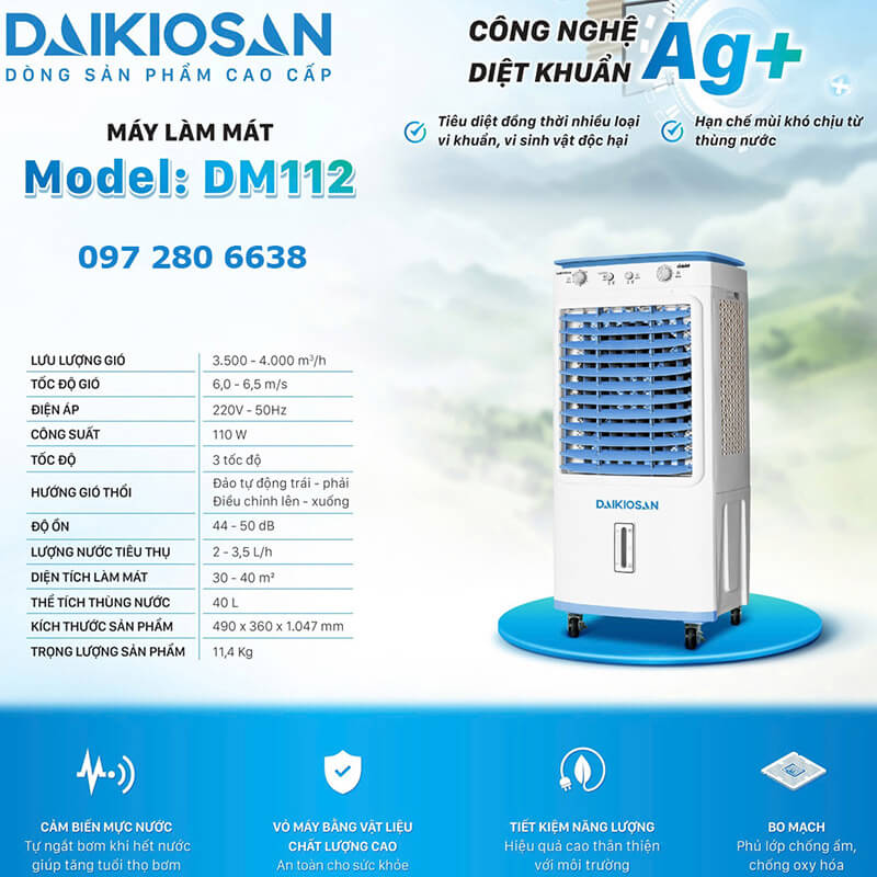 Quạt điều hòa Daikiosan DM112