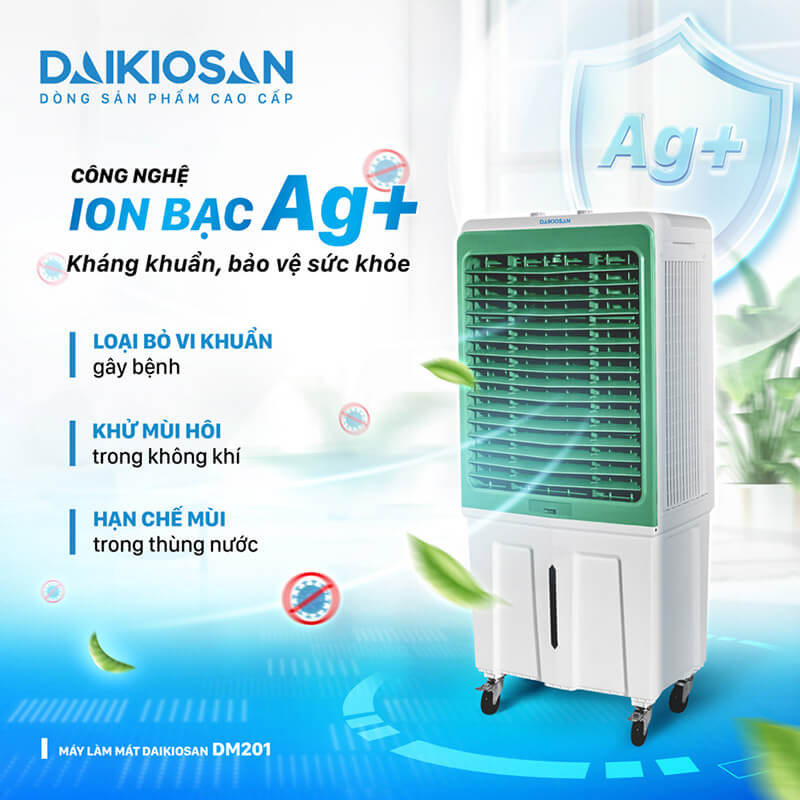 Nhiều dòng quạt Daikiosan có Công nghệ diệt khuẩn Ag+