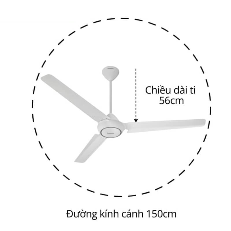 Sải cánh rộng làm mát không gian lớn