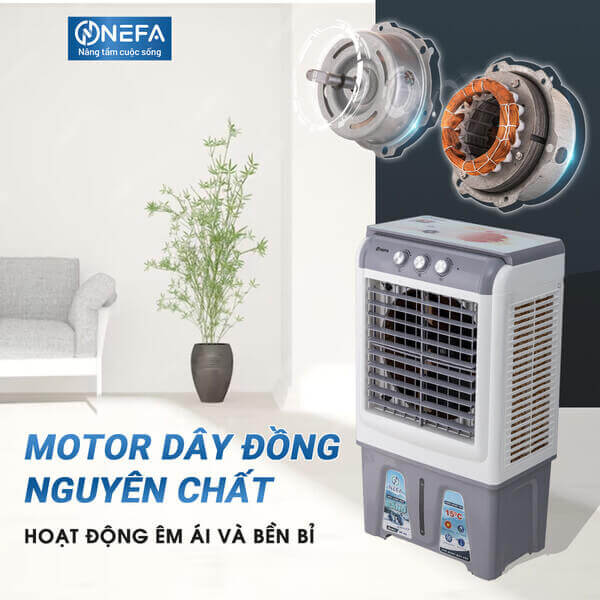 Quạt điều hòa NEFA NF45 có động cơ dây đồng tốt