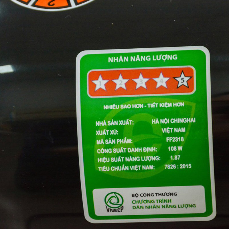 Tiêu chuẩn của quạt sàn rút cao ChingHai FF2318
