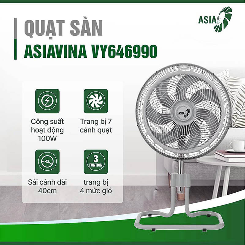 Thông số của quạt sàn rút Asia Turbo Max VY646990