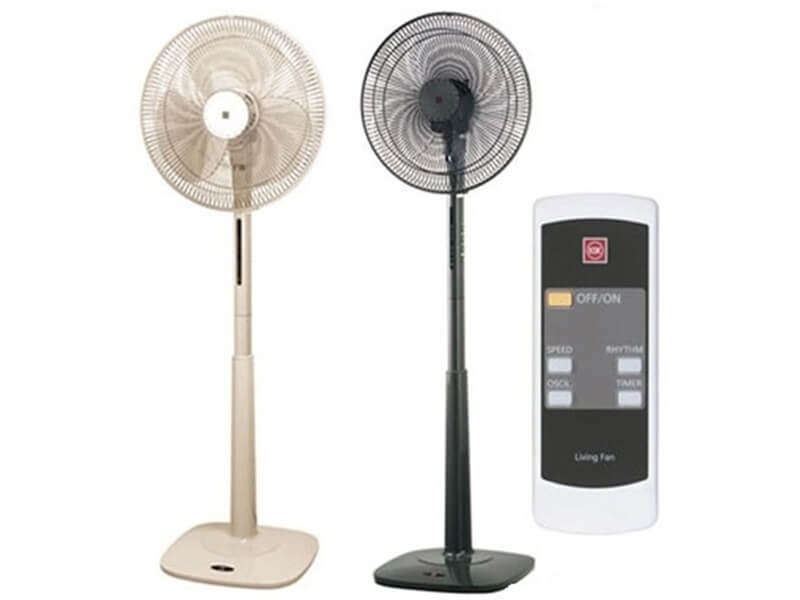 Quạt cây đứng KDK M40K Nhật Bản có điều khiển 51W cánh 40cm màu xám và màu be