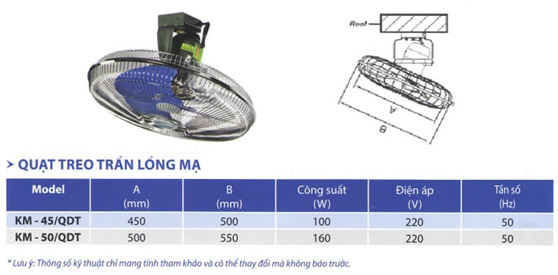Thông số kỹ thuật Komasu KM50/QDT
