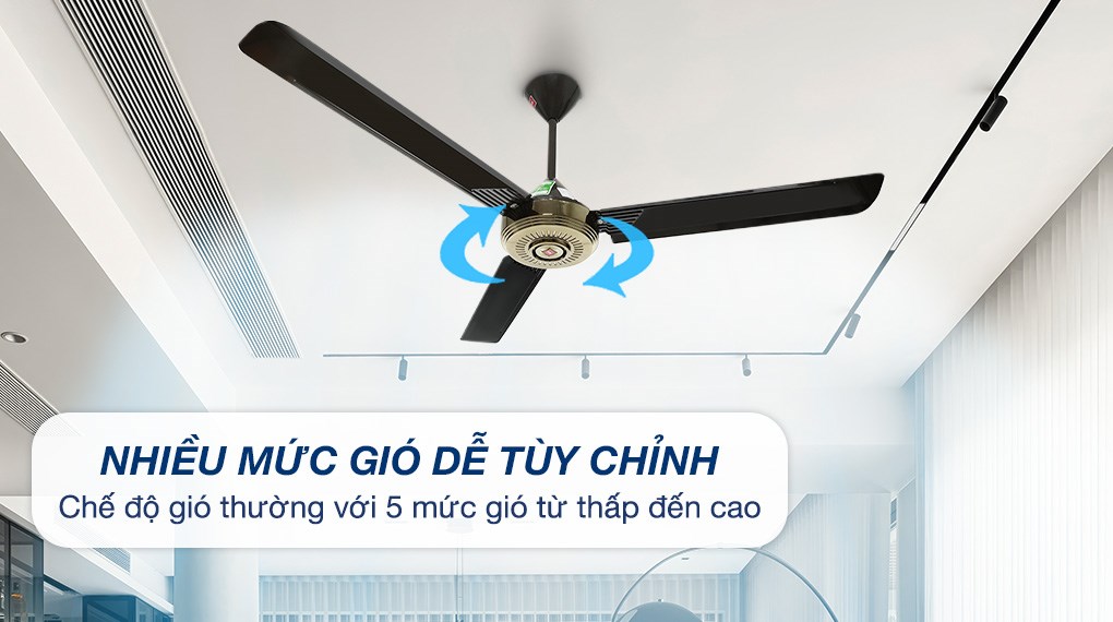 Nhiều cấp độ gió – Dễ dàng điều chỉnh theo nhu cầu