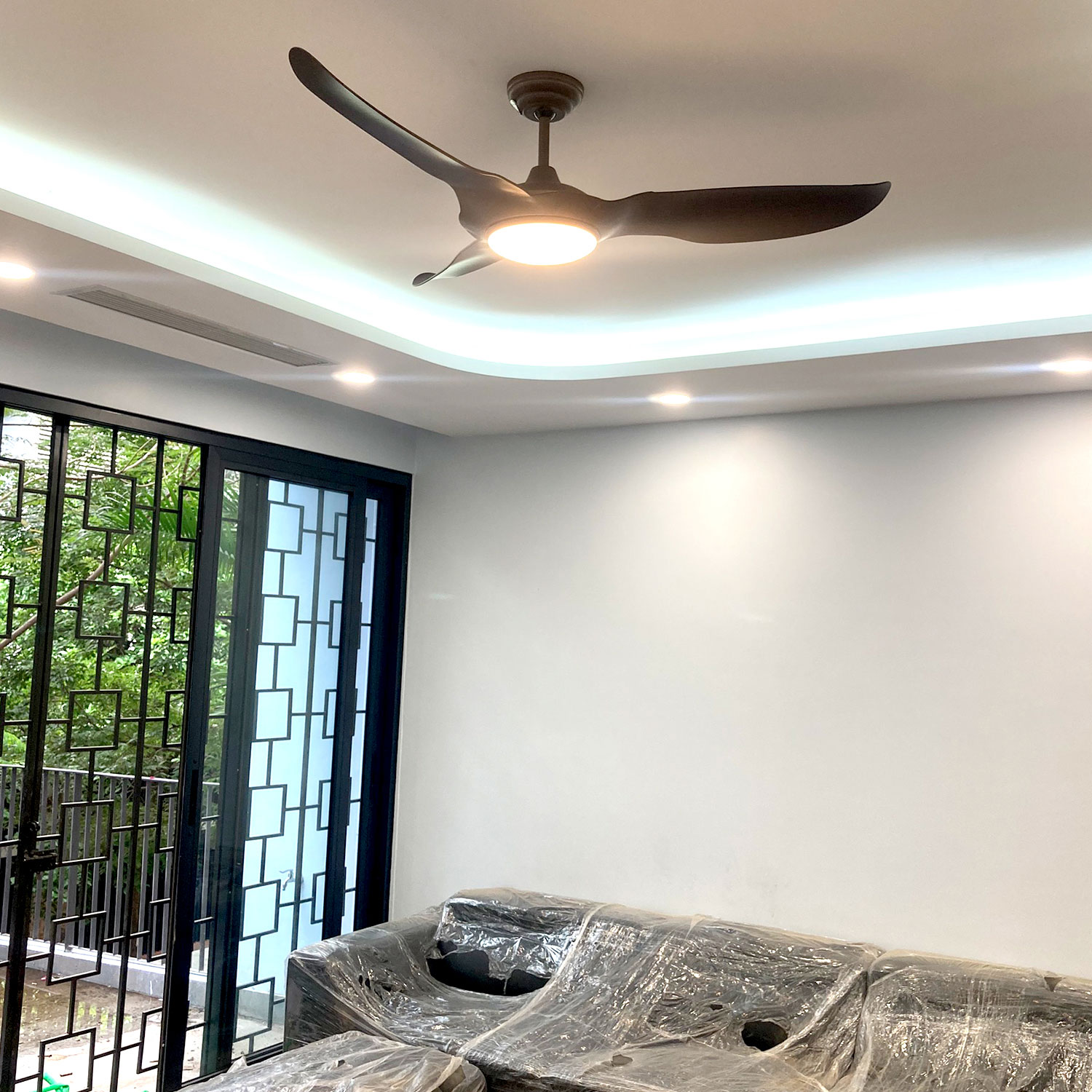 Quạt trần đèn Kaiyokukan Nhật Bản MIYA-217 - ảnh thực tế