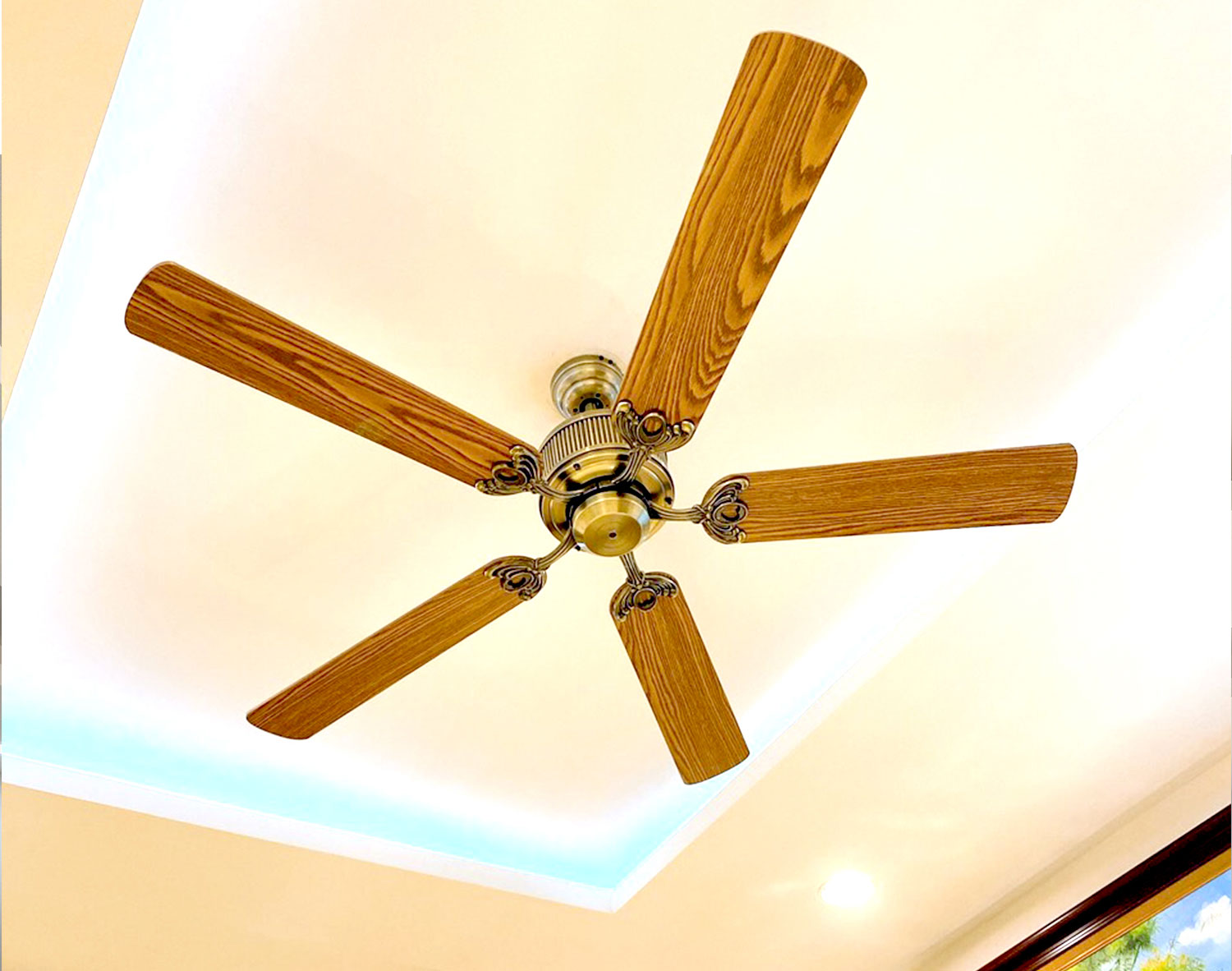 5 Cánh Quạt Gỗ Ép 3 Lớp Cao Cấp ( quạt khi không lắp đèn )
