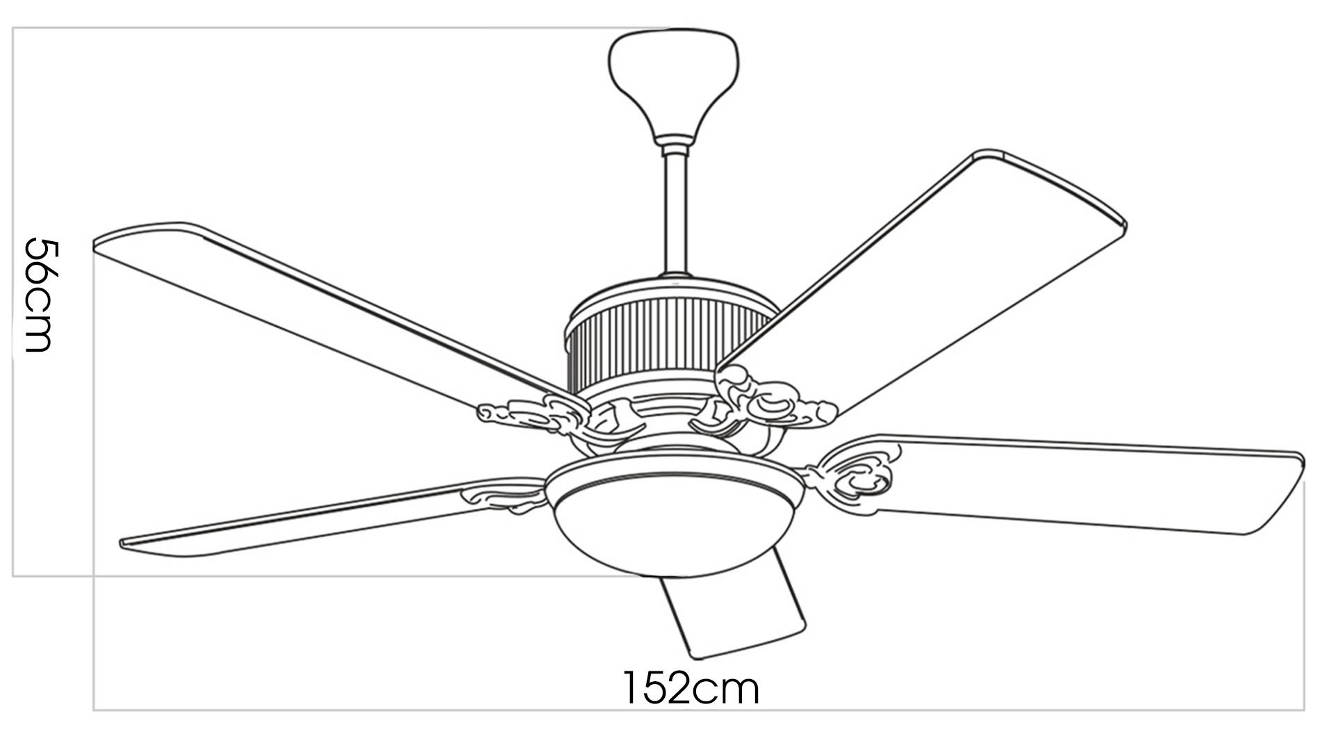 Thông số quạt trần đèn Kaiyokukan Nhật Bản OKA-181-MBK 