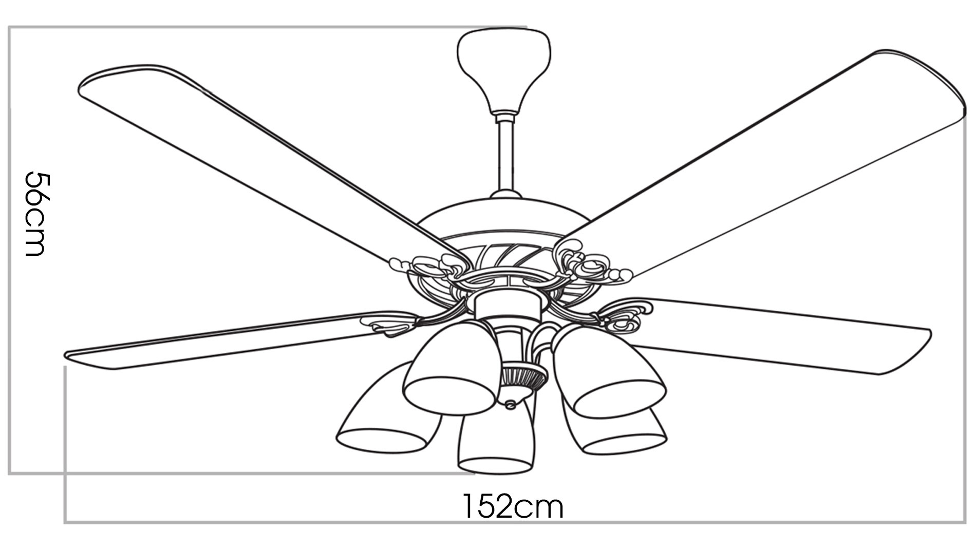 Thông số quạt trần Kaiyokukan TOKY-5025 