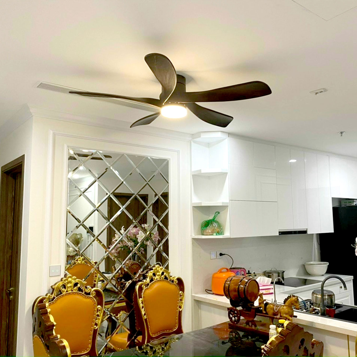 Quạt trần Kaiyokukan KUKAN -211 cánh 142cm- ảnh thực tế