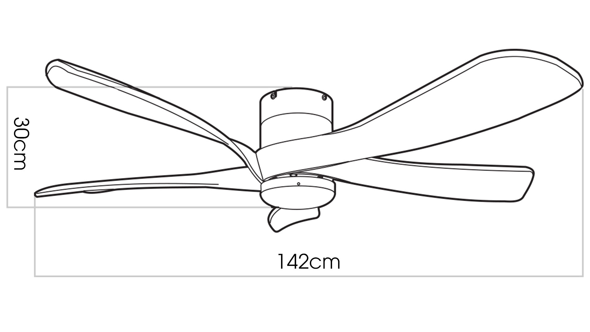 Thông số quạt trần Kaiyokukan KUKAN -211 cánh 142cm