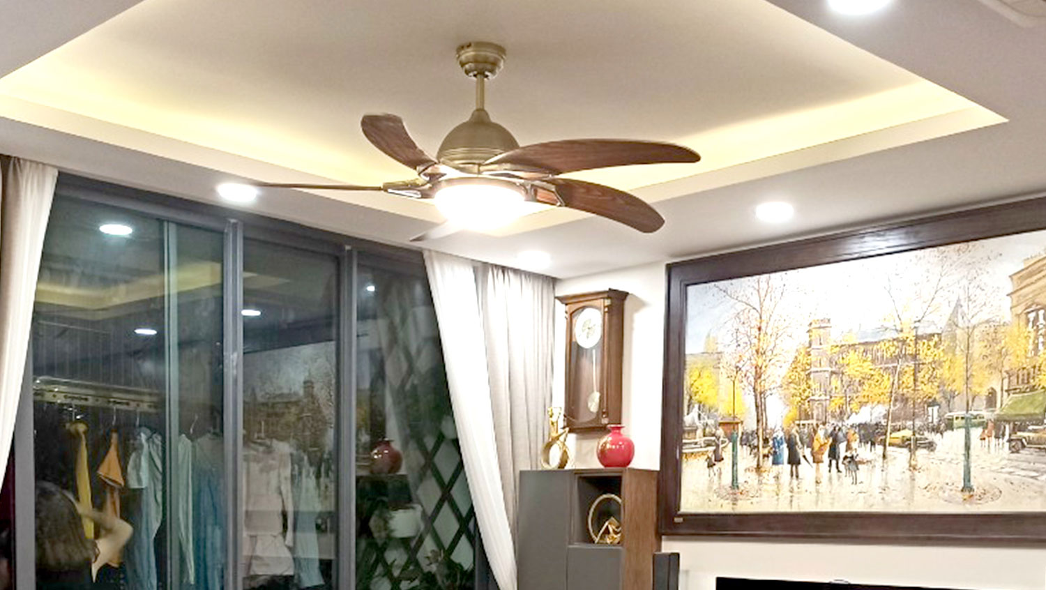 Quạt trần đèn Kaiyokukan Nhật Bản YAMA-4054 - ảnh thực tế