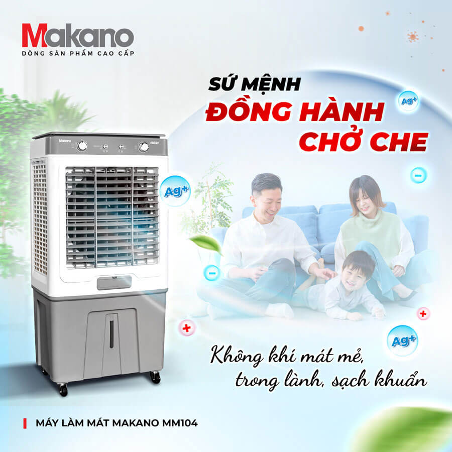 Diện tích làm mát rộng lớn 45-55m²