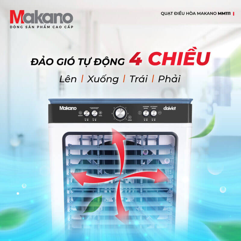 Đảo gió tự động 4 chiều thông minh – gió mát lan tỏa đều khắp phòng