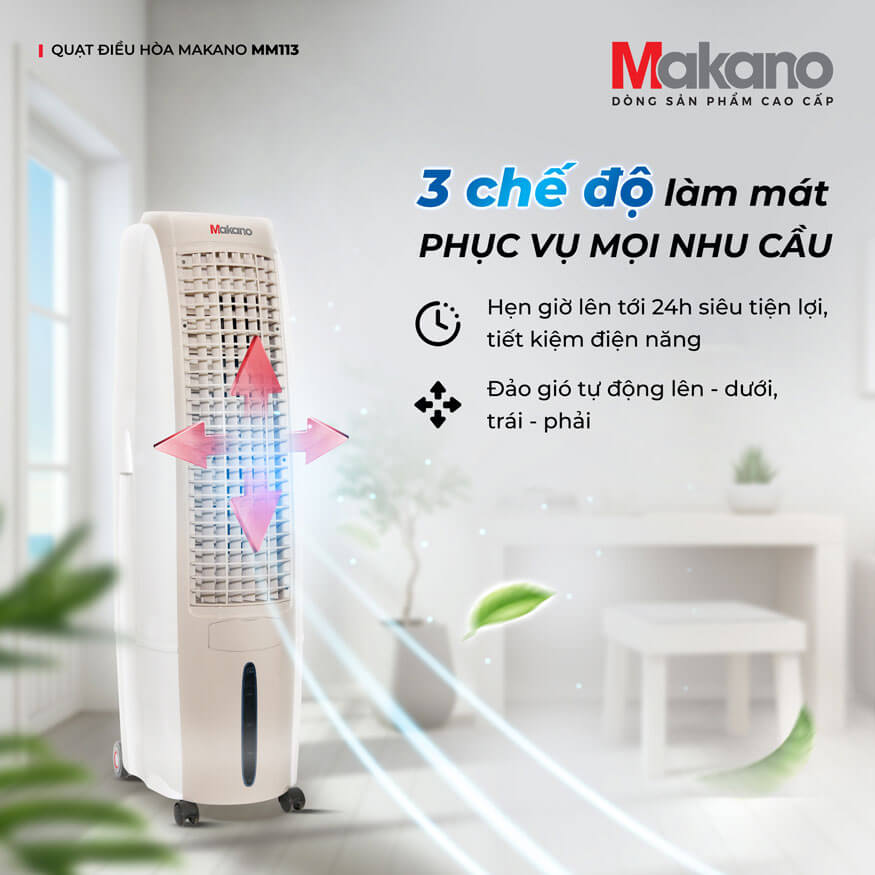 Linh hoạt điều chỉnh: 3 chế độ làm mát
