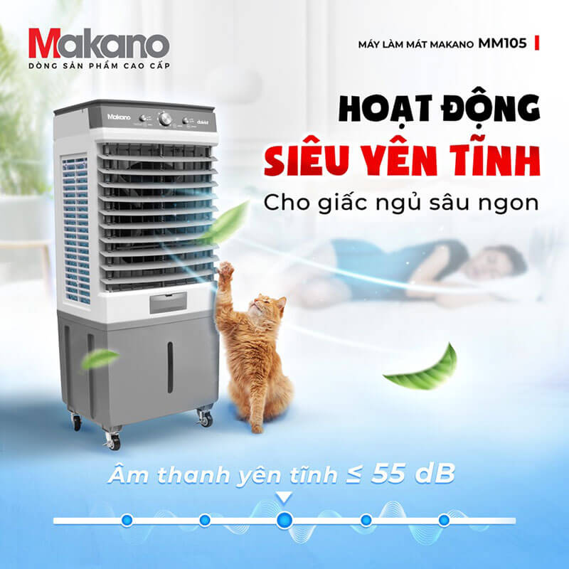 Vận hành êm ái với độ ồn thấp ≤55 dB
