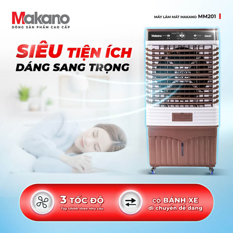 Ba tốc độ gió linh hoạt, dễ dàng điều chỉnh theo nhu cầu