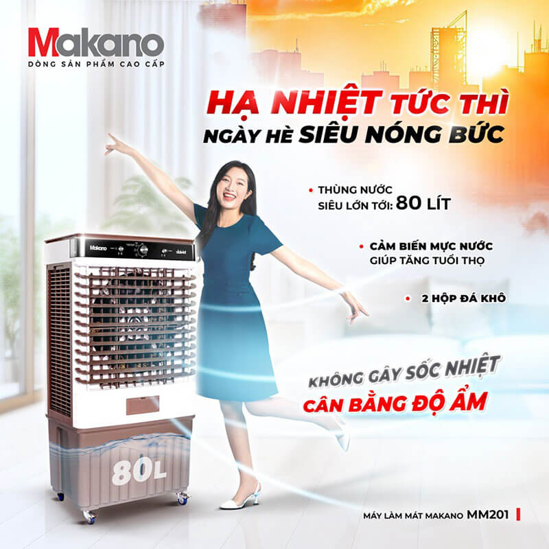 Thùng chứa nước dung tích lớn 80 lít, sử dụng liên tục