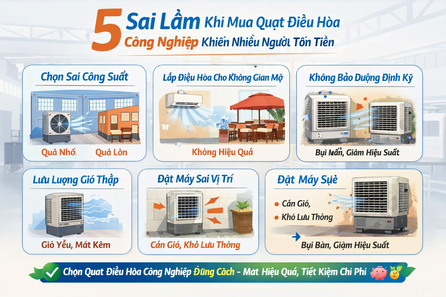 5 Sai Lam Khi Mua Quat Dieu Hoa Cong Nghiep Khien Nhieu Nguoi Ton Tien