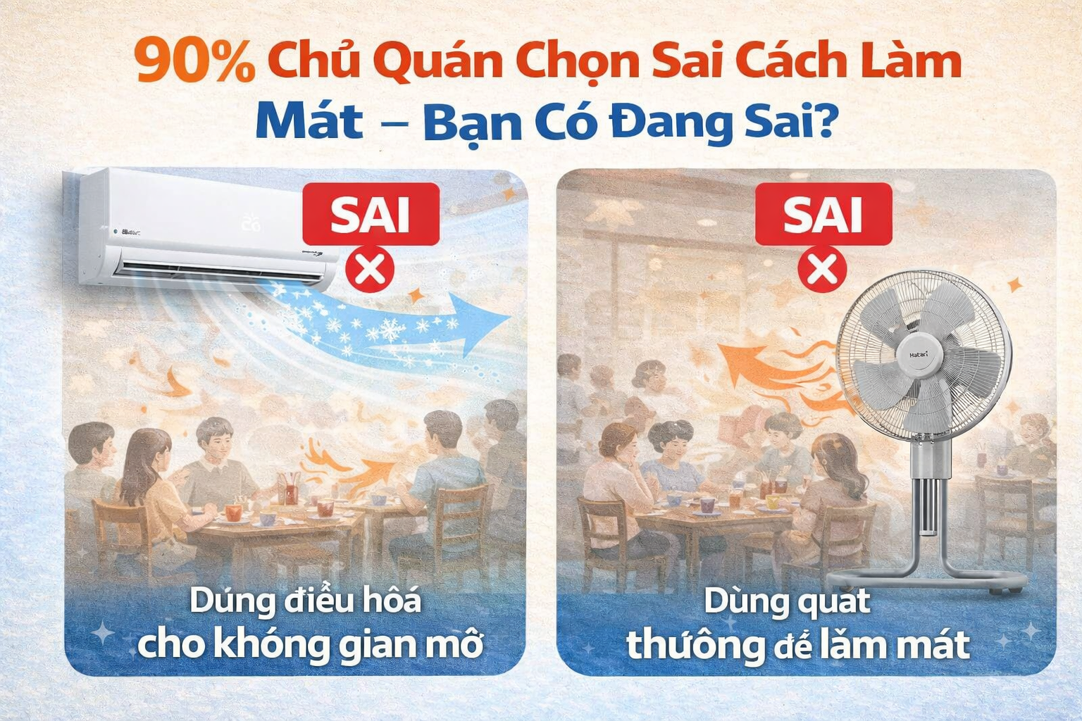 90% Chủ Quán Chọn Sai Cách Làm Mát Bạn Có Đang Sai