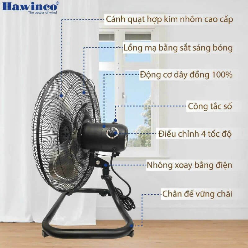 Chi tiết quạt sàn Ha.winco HF20-50