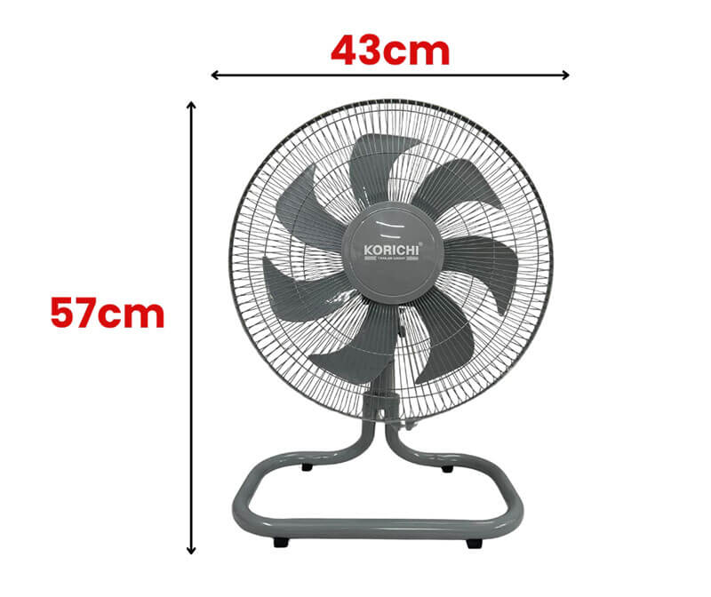 Thông số kỹ thuật chi tiết quạt tích điện Korichi KRC-6714