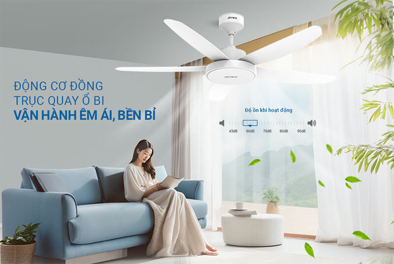 Vận hành êm ái – Lý tưởng cho phòng ngủ và không gian yên tĩnh