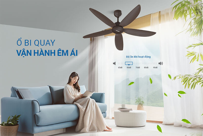 Vận hành êm ái – Độ ồn thấp ≤ 60dB