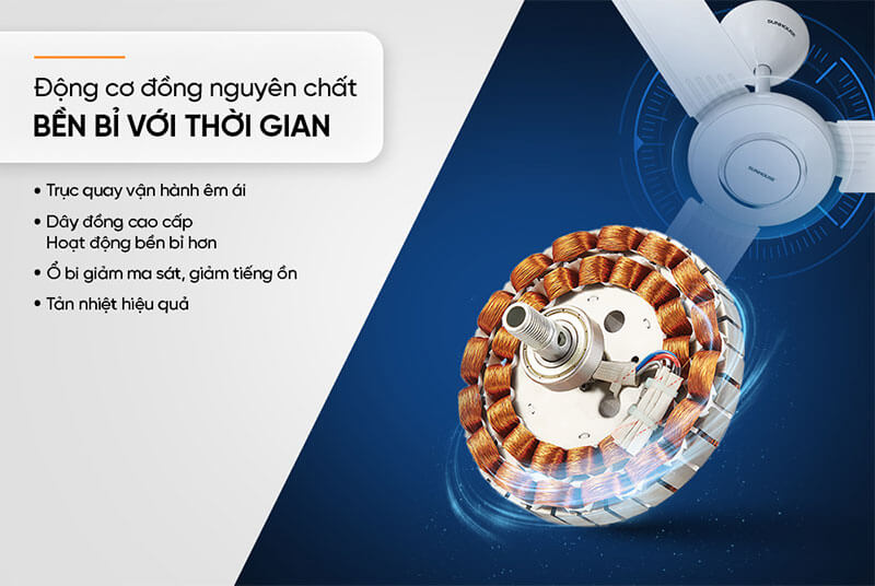 Động cơ đồng nguyên chất – Vận hành bền bỉ theo thời gian