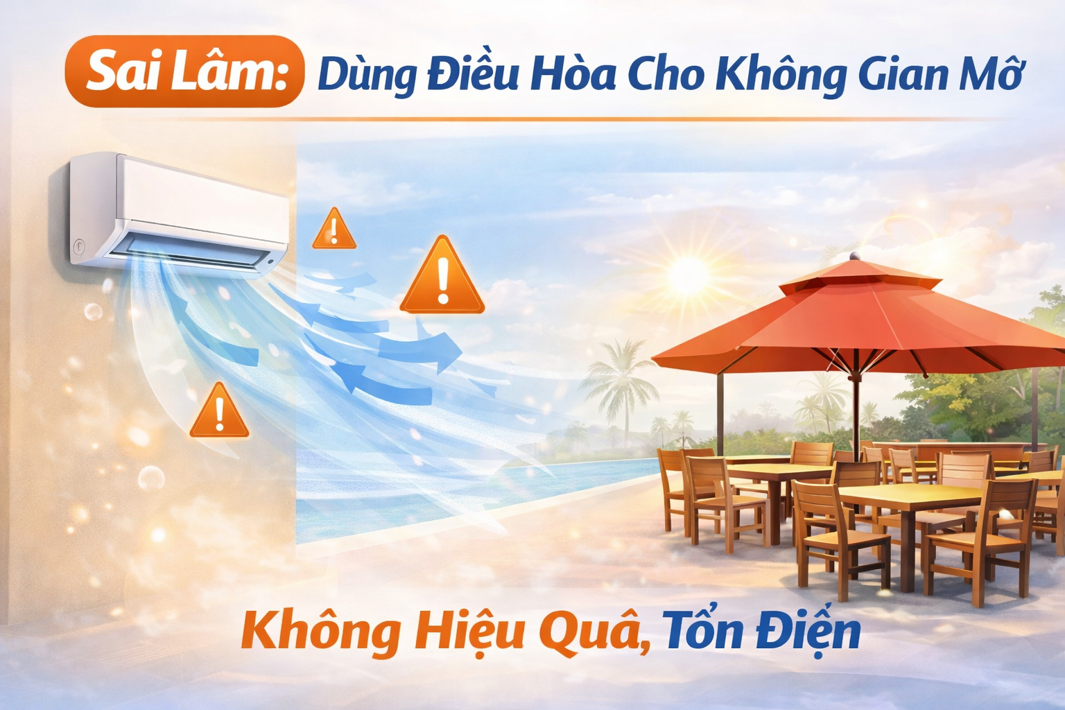 Dùng điều hòa cho không gian mở - sai lầm nghiêm trọng