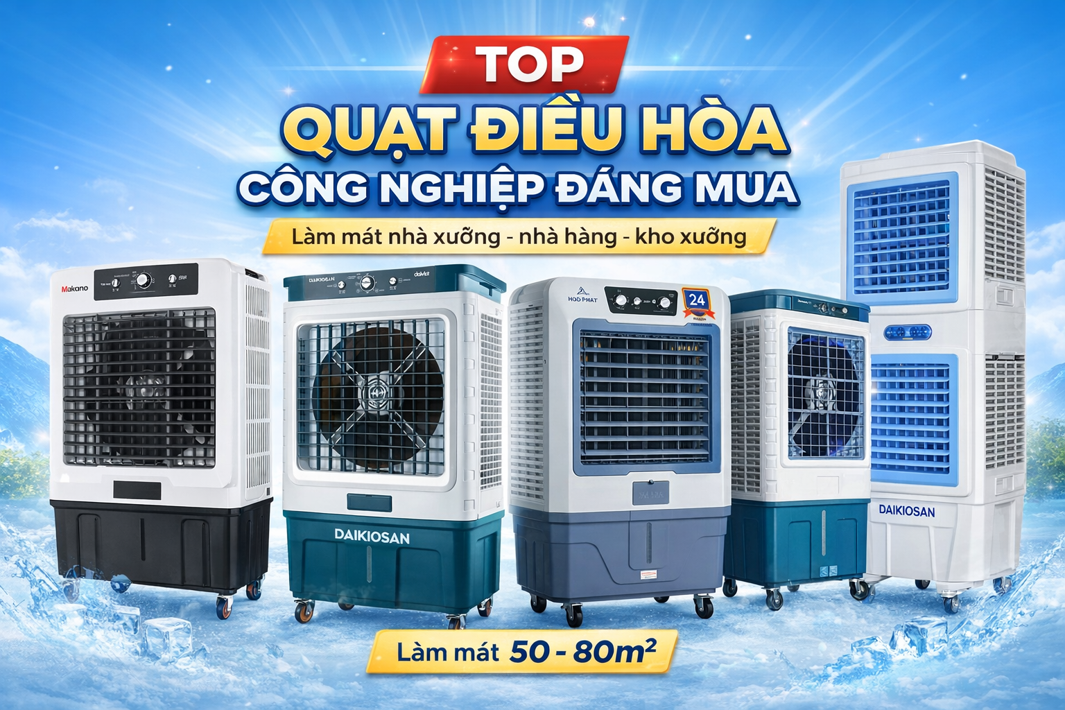 Top Quạt Điều Hòa Công Nghiệp Đáng Mua Cho Kho Xưởng Nhà Hàng Và Không Gian Lớn