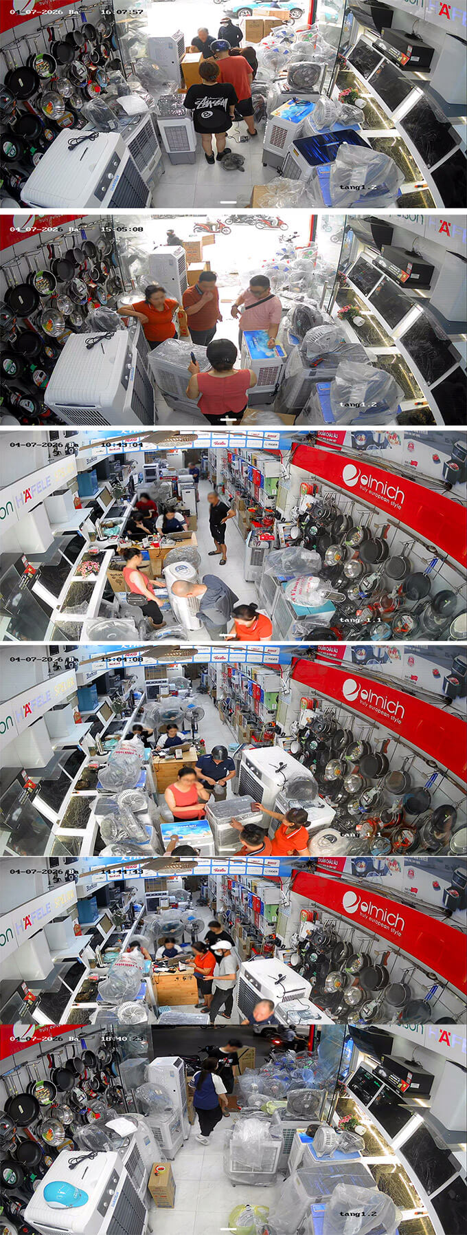 Hình ảnh khách đến mua quạt tại cửa hàng Quạt Việt 13 Lĩnh Nam