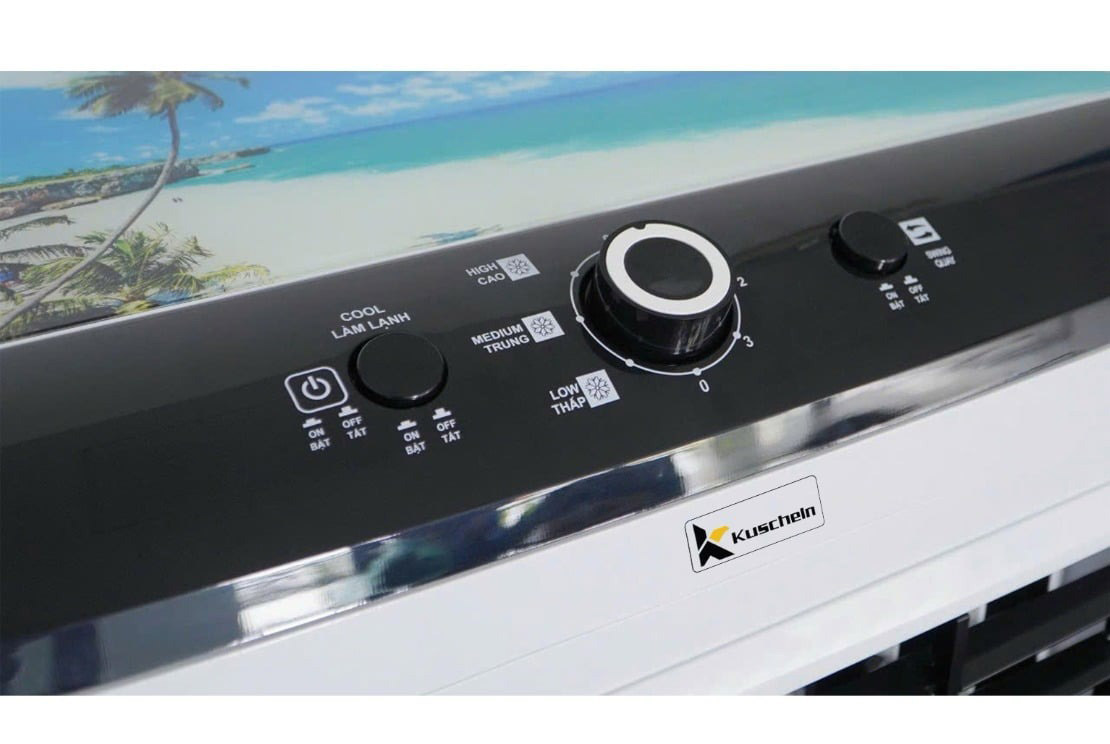 Bảng điều khiển của quạt hơi nước( quạt điều hòa ) Kuscheln KAC-C08 180W 60L