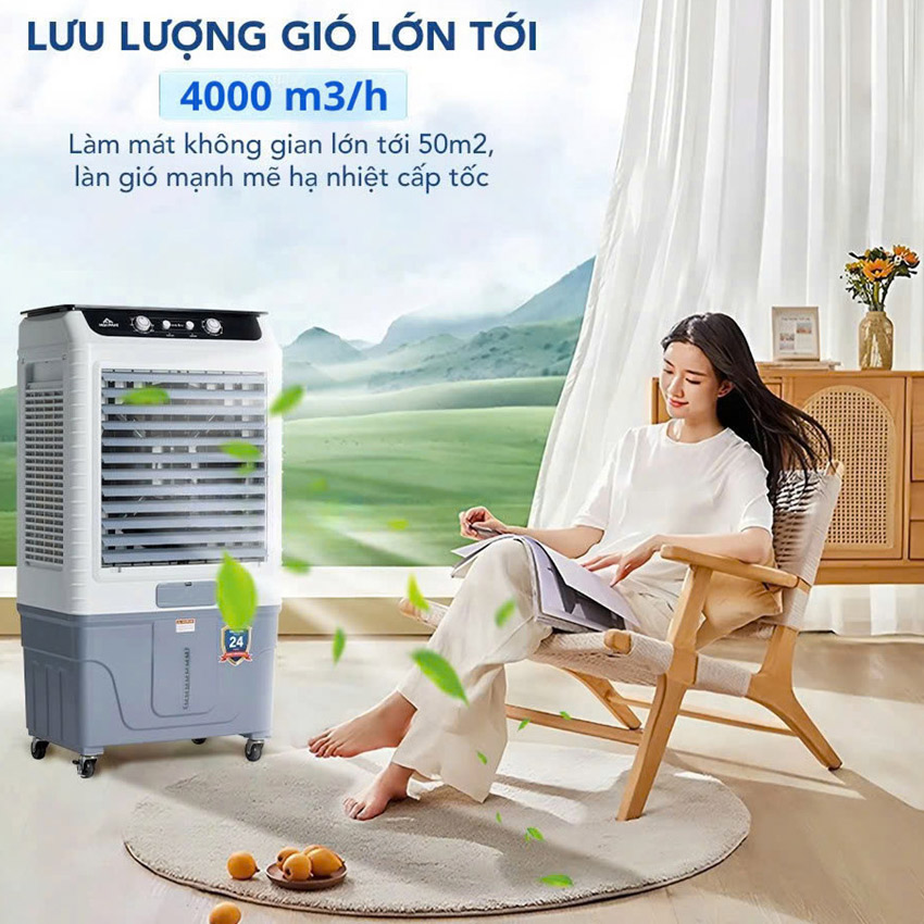 Máy làm mát không khí Funiki FC0112TN với lưu lượng gió mạnh mẽ, làm mát nhanh