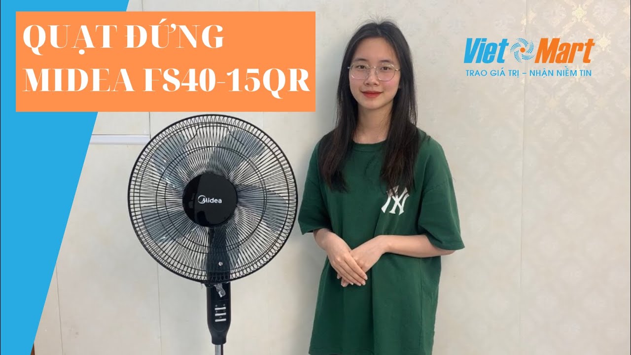 Review Quạt cây Midea FS40-15QR