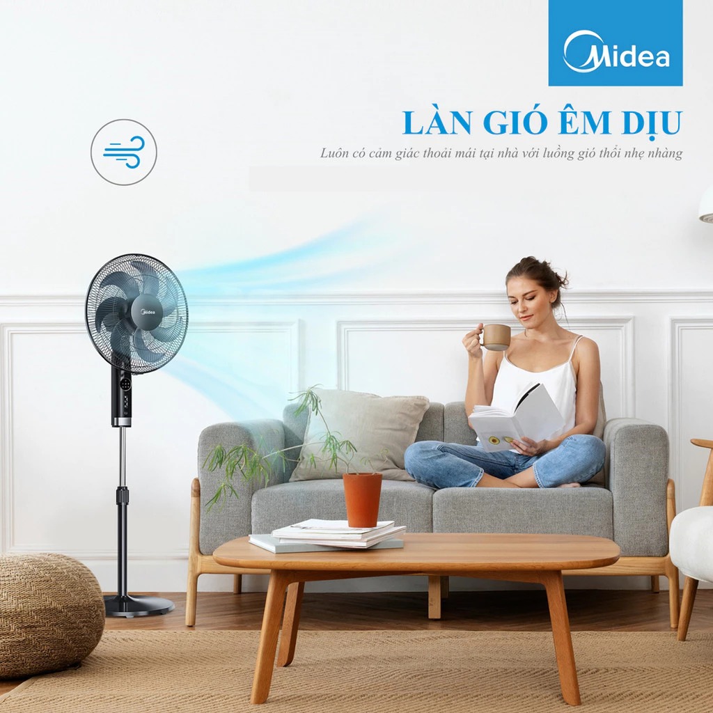 Quạt Midea FS40-23MR mang lại làn gió êm dịu