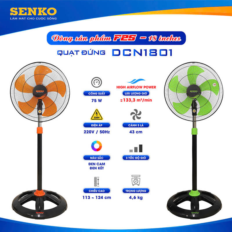 Quạt đứng Senko DCN1801